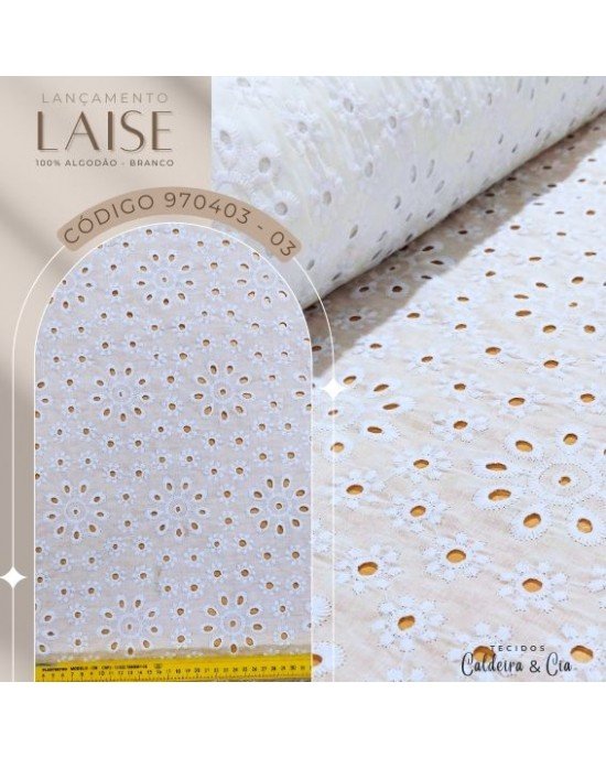 Bordado Laise cor - 03 (Branco)